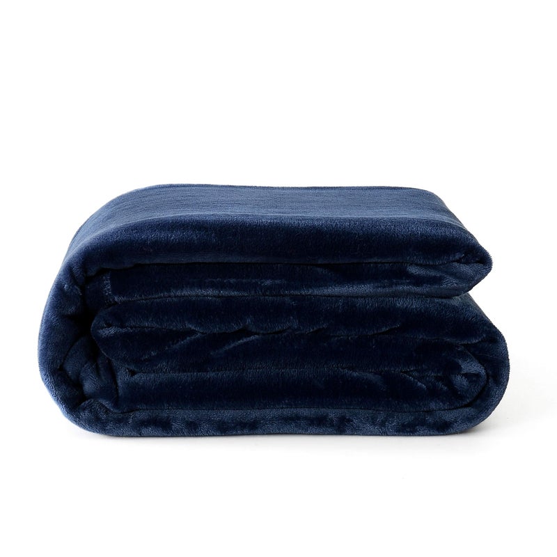 Reafort Ultra Soft Flannel Fleece Royal Plush Velvet Lightweight Living Room/Bedroom Warm Blanket (Blue, Throw 50"x60") - Image 1